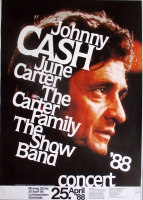 CASH, JOHNNY - 1988 - Plakat - Gnther Kieser - Poster - Ludwigshafen