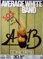 AVERAGE WHITE BAND - 1980 - Plakat - Sound of.. Tour - Poster - Dsseldorf