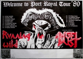 RUNNING WILD - 1989 - In Concert - Welcome to Port - Angel Dust Tour - Poster