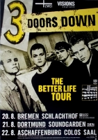 3 DOORS DOWN - 2000 - Live In Concert - Better Life Tour - Poster - G