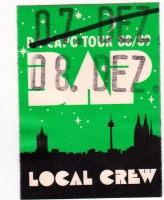 BAP - 1988 - Local Crew Pass - Da Capo Tour - Kln