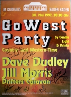 GO WEST PARTY - 1997 - Dave Dudly - Jill Morris - Poster - Signiert - Baden Bade