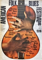AMERICAN FOLK & BLUES - 1969 - Plakat - Gnther Kieser - Poster - Hamburg