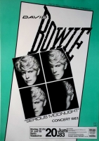 BOWIE, DAVID - 1983 - Live In Concert - Serious Moonlight Tour - Poster - Berlin