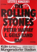 ROLLING STONES - 1982-07-05 - Plakat - European Tour - Poster - Kln - A2