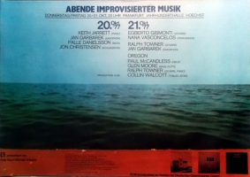 ABENDE IMPROVISIERTER MUSIK - 1977 - Plakat - Jarrett - Poster - Frankfurt