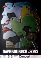 BRUBECK, DAVE & SONS - 1974 - Plakat - Gnther Kieser - Poster - Berlin