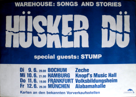 HSKER D - 1987 - Plakat  - Live In Concert - Warhouse Tour - Poster