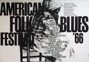 AMERICAN FOLK & BLUES - 1966 - Plakat - Gnther Kieser - Poster