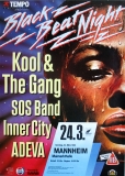 BLACK BEAT NIGHT - 1990 - Plakat - Kool & the Gang - Adeva - Poster - Mannheim