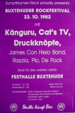 BUXTEHUDER ROCK - 1982 - Konzertplakat - Knguru - Razzia - Cats TV - Poster