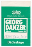 DANZER, GEORG - 1981 - Pass - Ruhe vor dem Sturm - Backstage