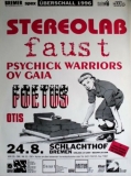 BERSCHALL - 1996 - Plakat - Stereolab - Foetus - Psychic TV - Poster - Bremen