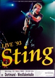 STING - THE POLICE - 1993 - Plakat - Live In Concert - Poster - Dortmund