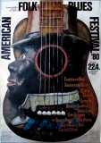 AMERICAN FOLK & BLUES - 1980 - Plakat - Gnther Kieser - Poster - Mannheim