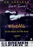 DE VILLE, WILLY - 1996 - In Concert - Love & Emotion Tour - Poster - Bremen