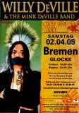 DE VILLE, WILLY - 2005 - In Concert - Crow Jane Ally Tour - Poster - Bremen