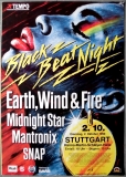 BLACK BEAT NIGHT - 1990 - Concert - Earth Wind Fire - Snap - Poster - Stuttgart