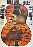 AMERICAN FOLK & BLUES - 1969 - Plakat - Gnther Kieser - Poster - Hamburg