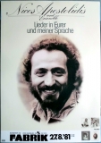 APOSTOLIDIS, NICOS - 1981 - Plakat - Lieder in Eurer... Tour - Poster - Hamburg
