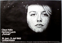 AUSSTELLUNG: HOLTZ / LERCH - 1982 - Plakat - Portrait - Poster - Mnchen