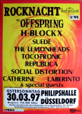 ROCKNACHT - 1997 - Offspring - Suede - Social Distortion - Poster - Dsseldorf
