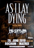 AS I LAY DYING - 2010 - Plakat - Concert - Powerless Rise Tour - Poster - Bochum