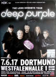 DEEP PURPLE - 2017 - Poster - Long Goodbye - Dortmund - Signed / Autogramm B***