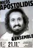APOSTOLIDES, NIKOS - 1986 - Plakat - In Concert - Poster - Hamburg