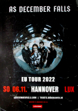 AS DECEMBER FALLS - 2022 - Live In Concert - EU Tour - Poster - Hannover