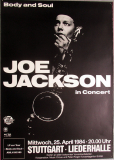 JACKSON, JOE - 1984 - In Concert - Body & Soul Tour - Poster - Stuttgart