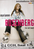 ROSENBERG, MARIANNE - 2005 - In Concert - Deutschland Tour - Poster - Hamburg