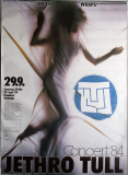 JETHRO TULL - 1984 - Live In Concert - Under Wraps Tour - Poster - Frankfurt