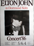 JOHN, ELTON - 1986 - Live In Concert Tour - Poster - Dortmund/Kln