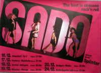 S.A.D.O. - SADO - 1987 - Splinter - Live In Concert - Circle Of Friends Tour - Poster