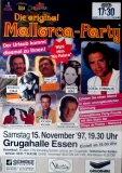 MALLORCA PARTY - 1997 - Plakat - Andrea Berg - Costa Cordalis - Poster - Essen
