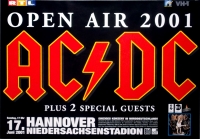 AC/DC - ACDC - 2001 - Live In Concert - Open Air - Poster - Hannover