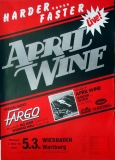 APRIL WINE - 1980 - Konzertplakat - Concert - Fargo - Tourposter - Wiesbaden
